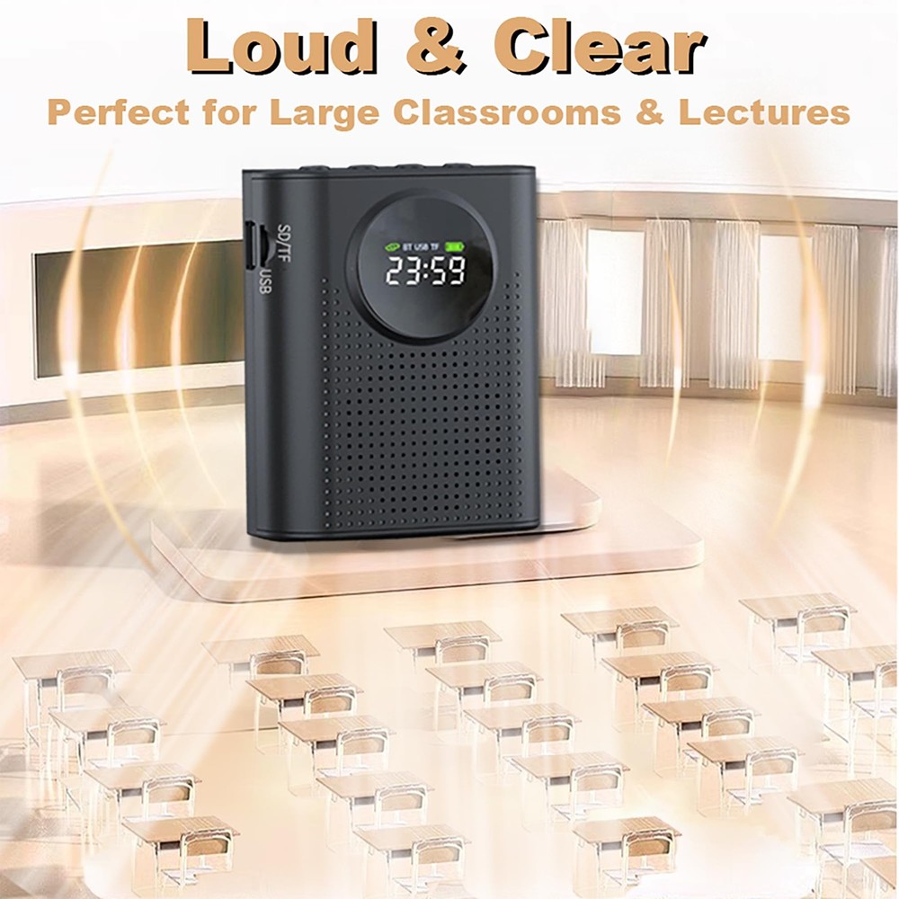 Voice Amplifier with Wireless Microphone for Teachers – Portable Bluetooth Cl...