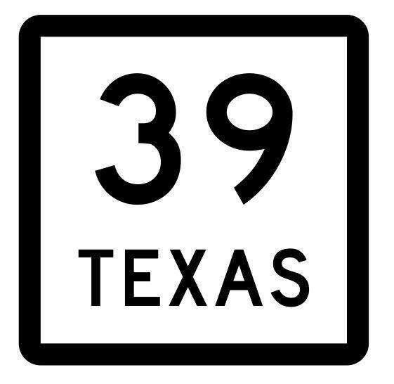 Texas State Highway 39 Sticker Decal