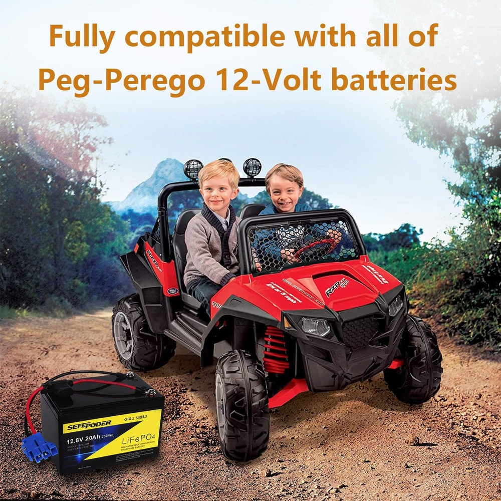 SEFEPODER Replacement Battery Compatible with Peg Perego 12 Volt Ride on...
