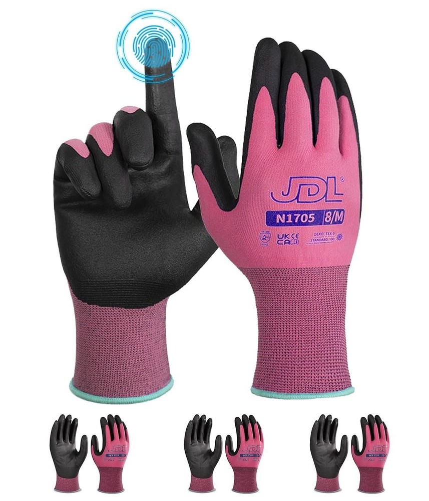 JDL Work Gloves N1705 Small (Pack of 3) Pink