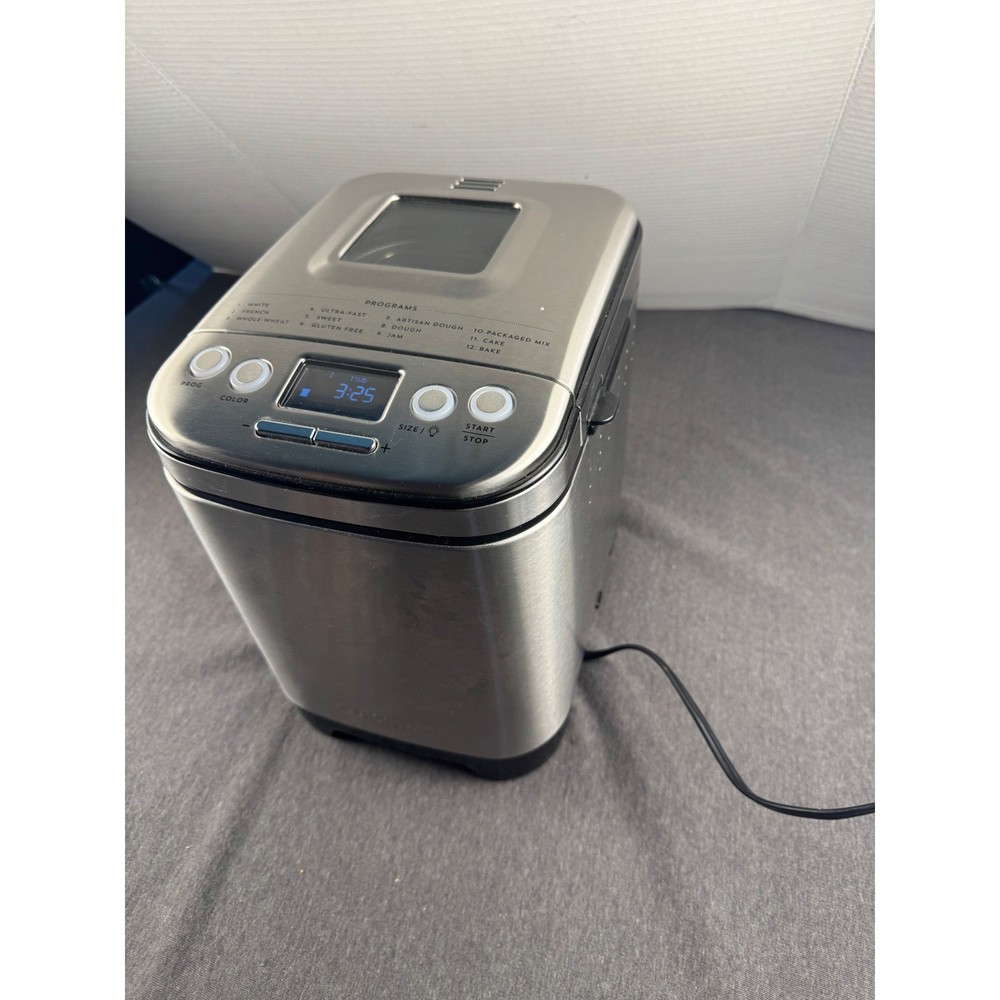 Cuisinart Compact Automatic Bread Maker Stainless Steel 12 Programs cbk-110