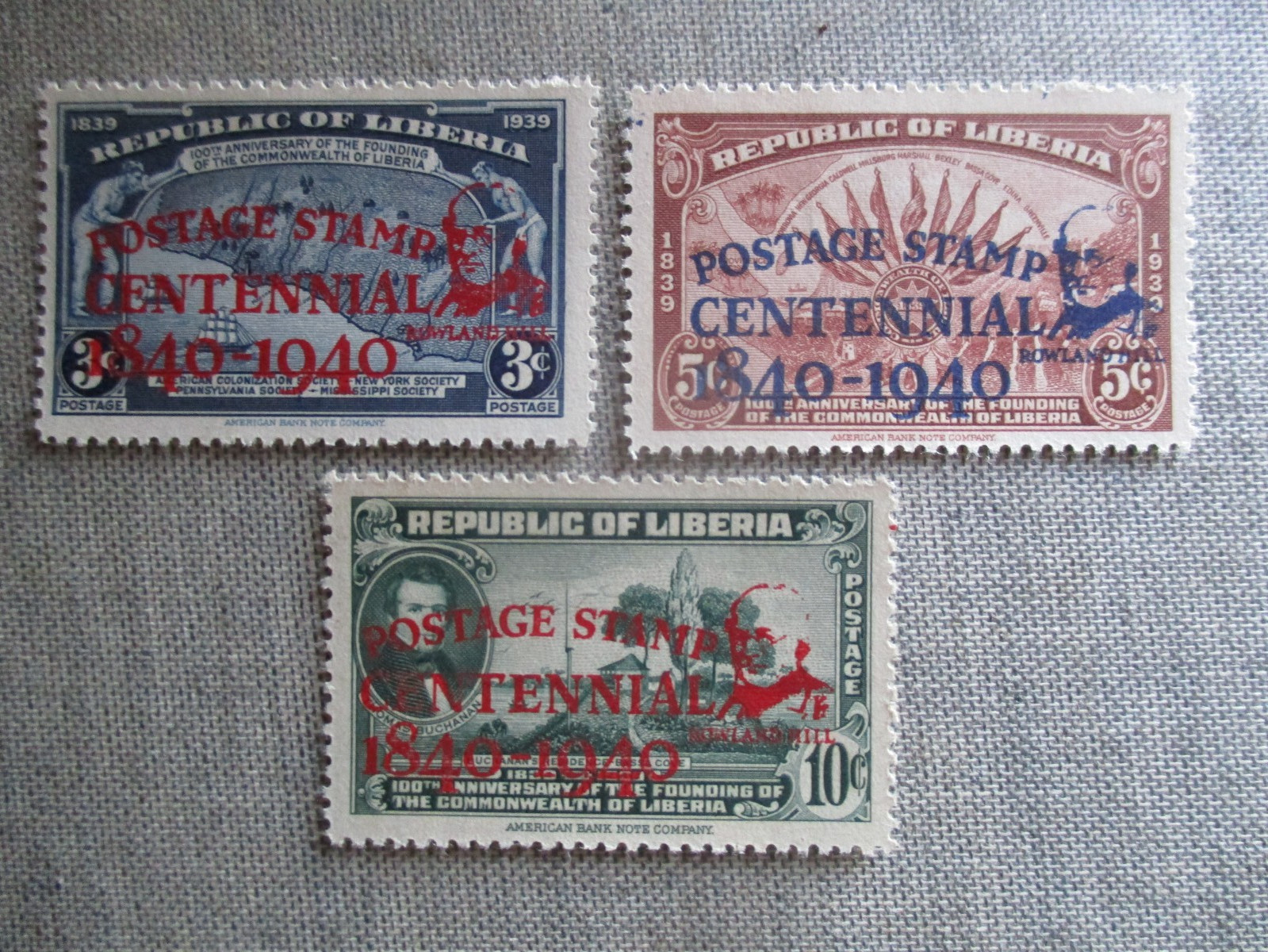 Liberia, Scott# 280-282 MH