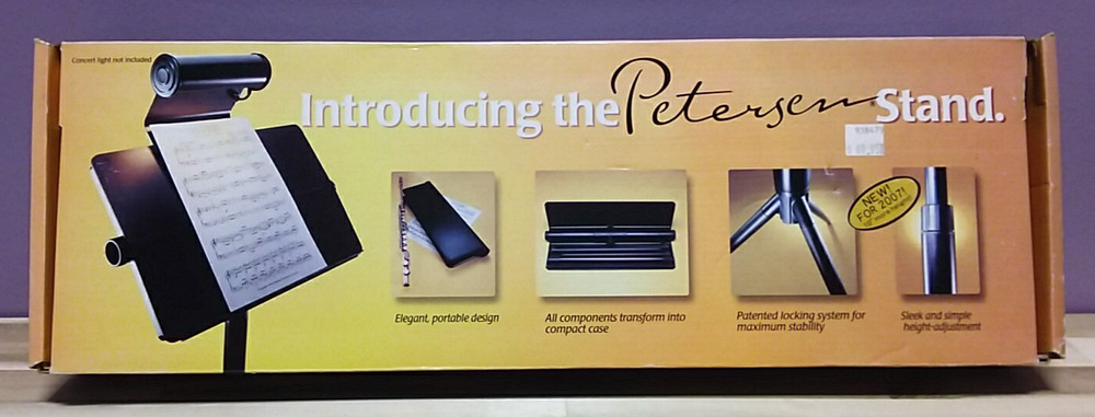 Petersen Folding Music Stand ~ Transforms Into Compact Case ~ Model # P2K