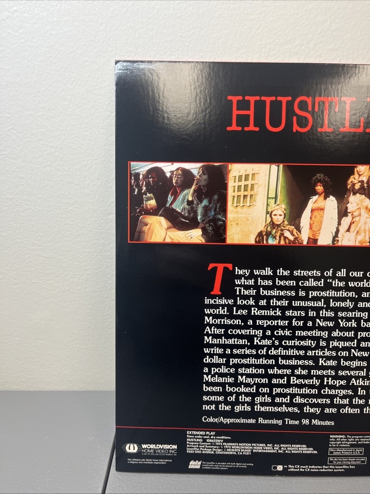 Hustling Starring Lee Remick Jill Clayburgh Laserdisc LD