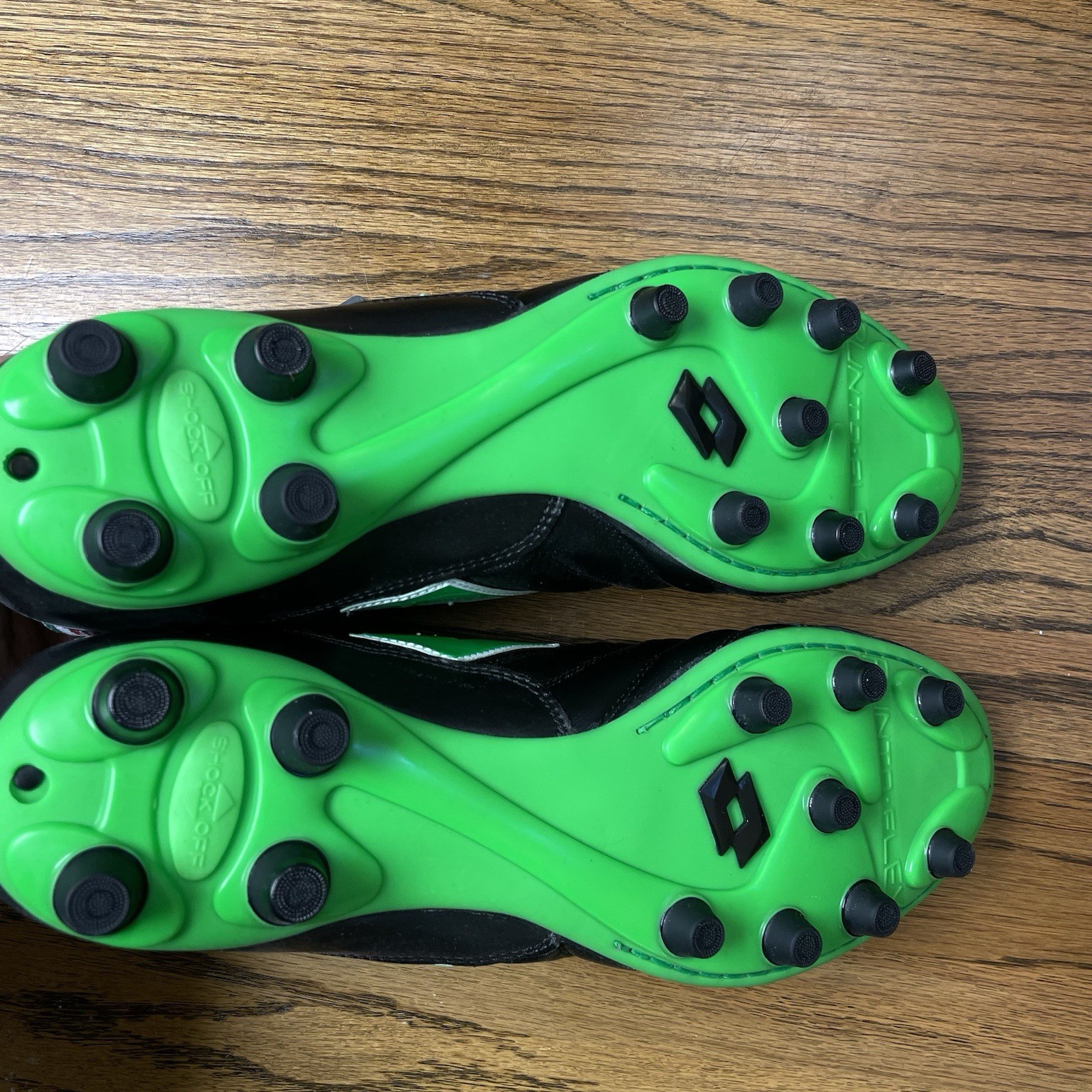 Lotto Stadio OG II FG Mens Sizes Soccer Cleats Shoes Black Spring Green Italy