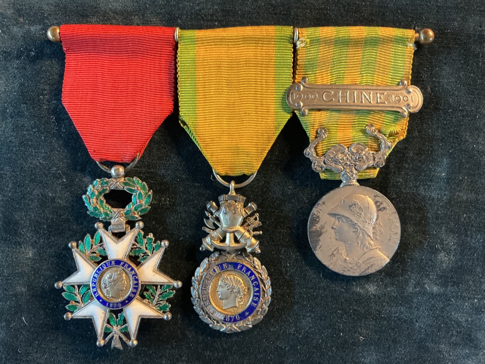 Original French Military Medals 1900 Boxer Rebellion, China, Legion D’Honneur