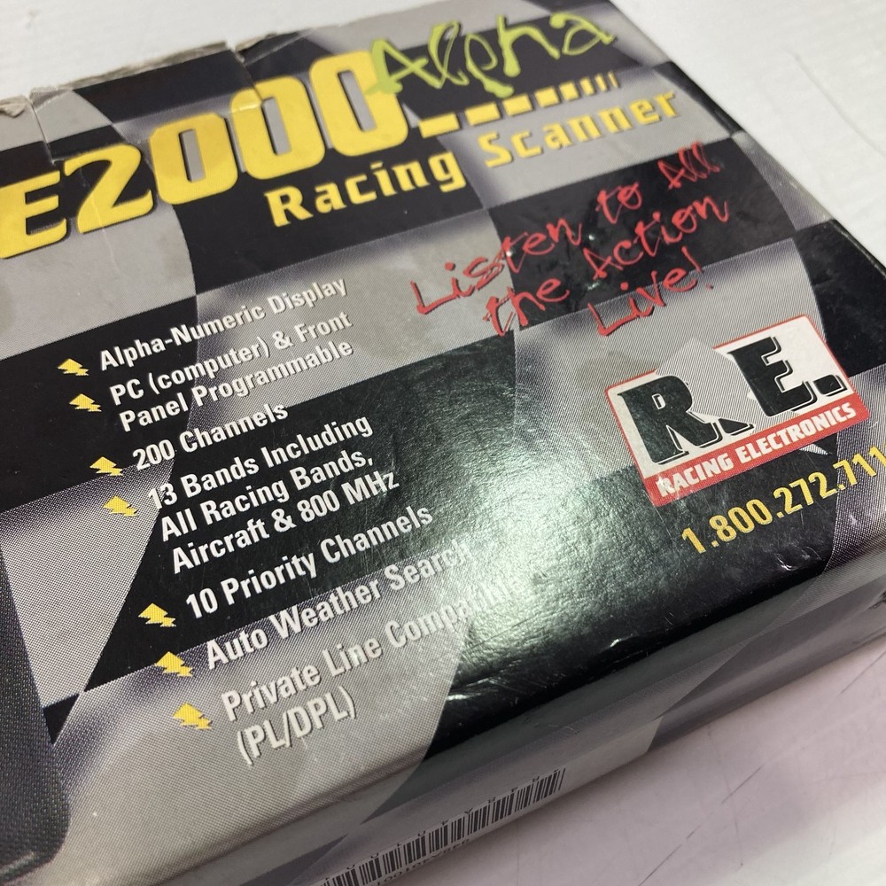 Racing Electronics RE2000 Alpha NASCAR Radio Scanner With Headset