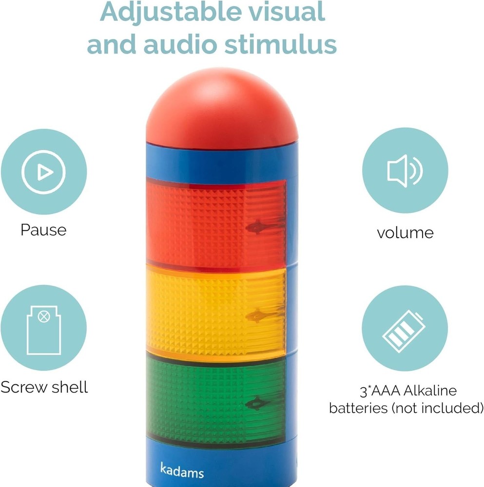 Child-Friendly Visual Timer - Traffic Light Design with Adjustable Volume