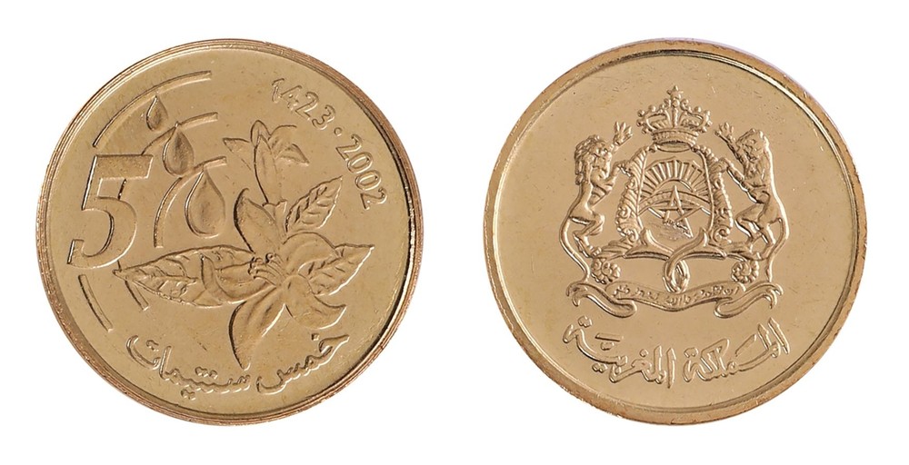 Morocco 1 Centime - 2 Dirhams 7 Pieces Set, 1987-2002, Y #93-118, Mint