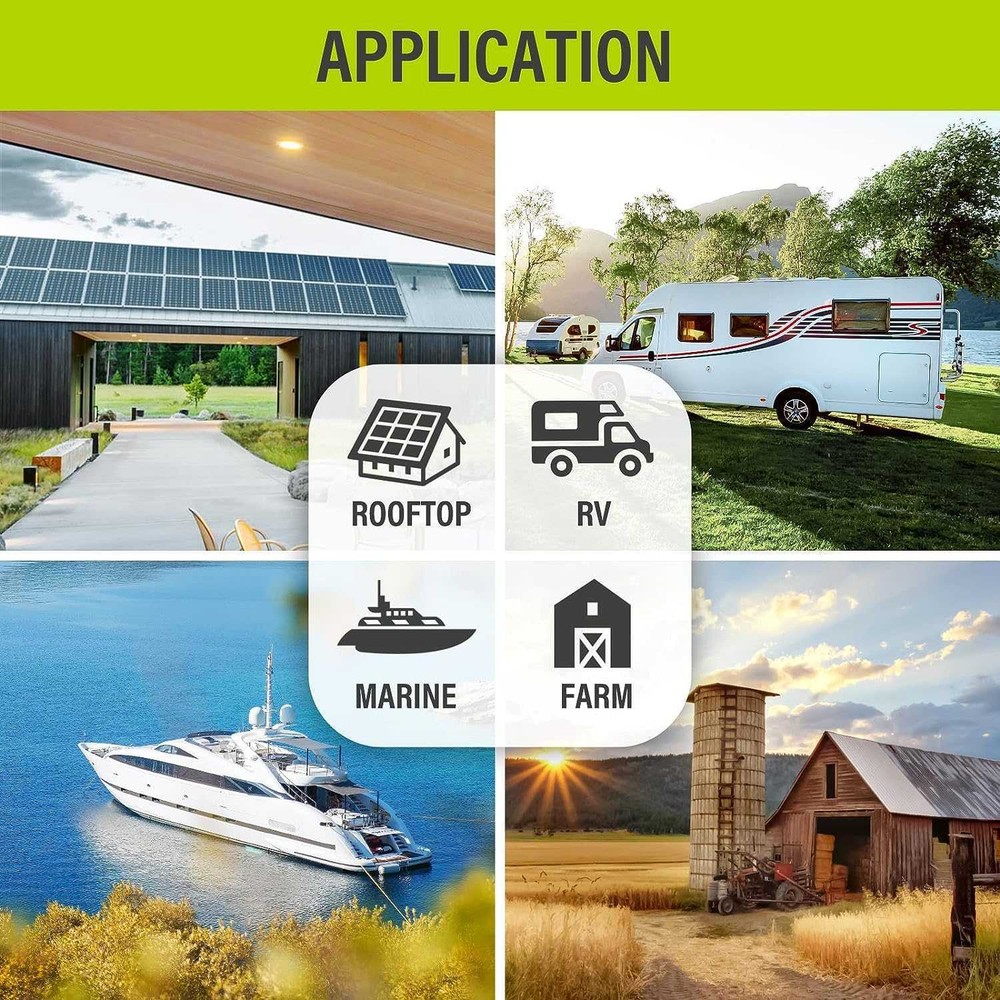 (200W New) 200W Monocrystalline Solar Panel 9BB Cell Solar Panel Boat Off Grid