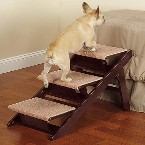 Pine Frame Dog RampSteps, 3 Step,Brown 3 Steps