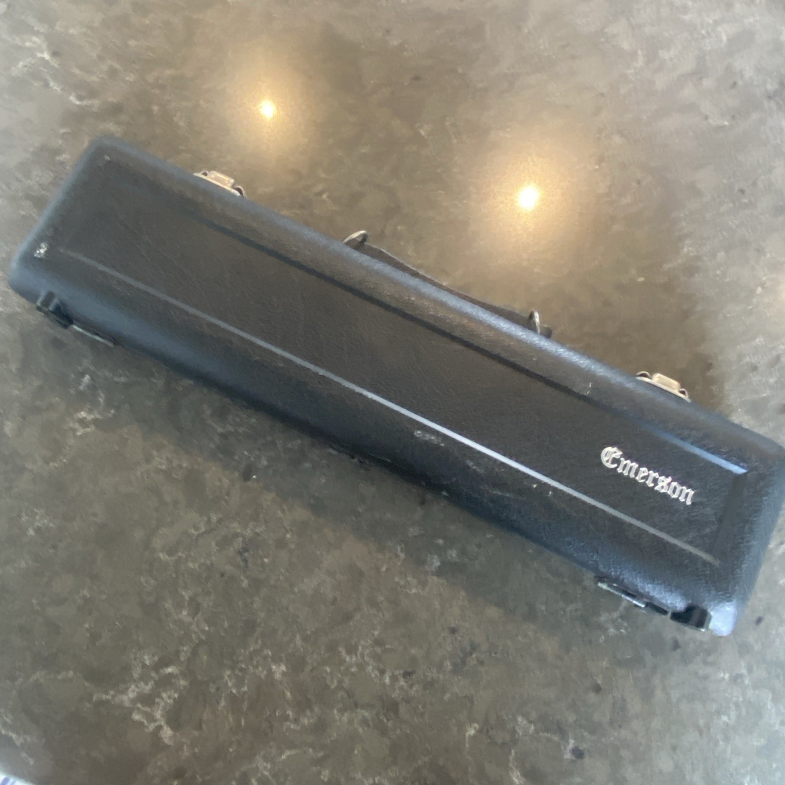 Emerson USA Open Hole Flute + Case Silver Plate Stamped 47799 1 AS IS PREOWNED