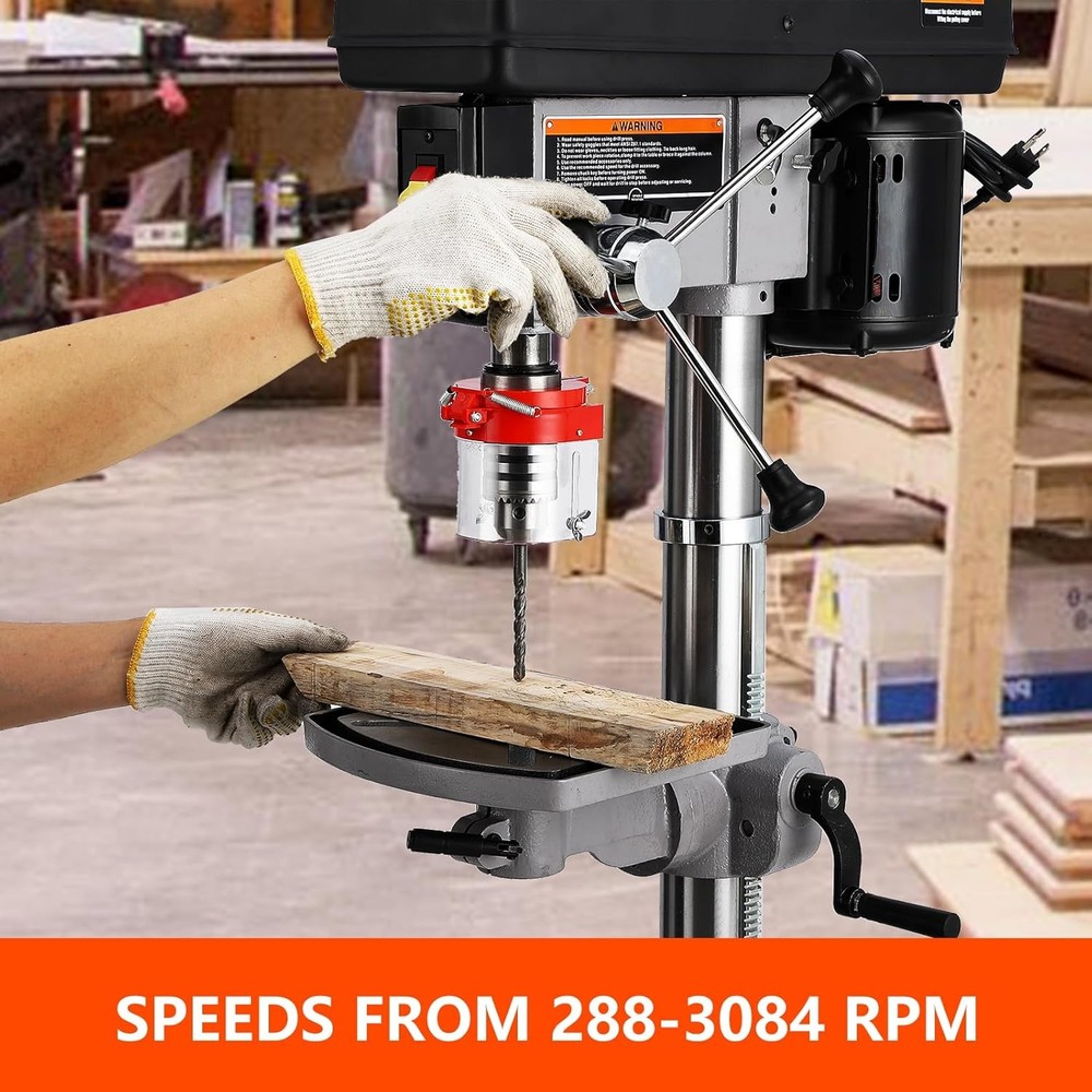 13-Inch Benchtop Drill Press Cast Iron Drill Press 7.5 Amp Variable Speed