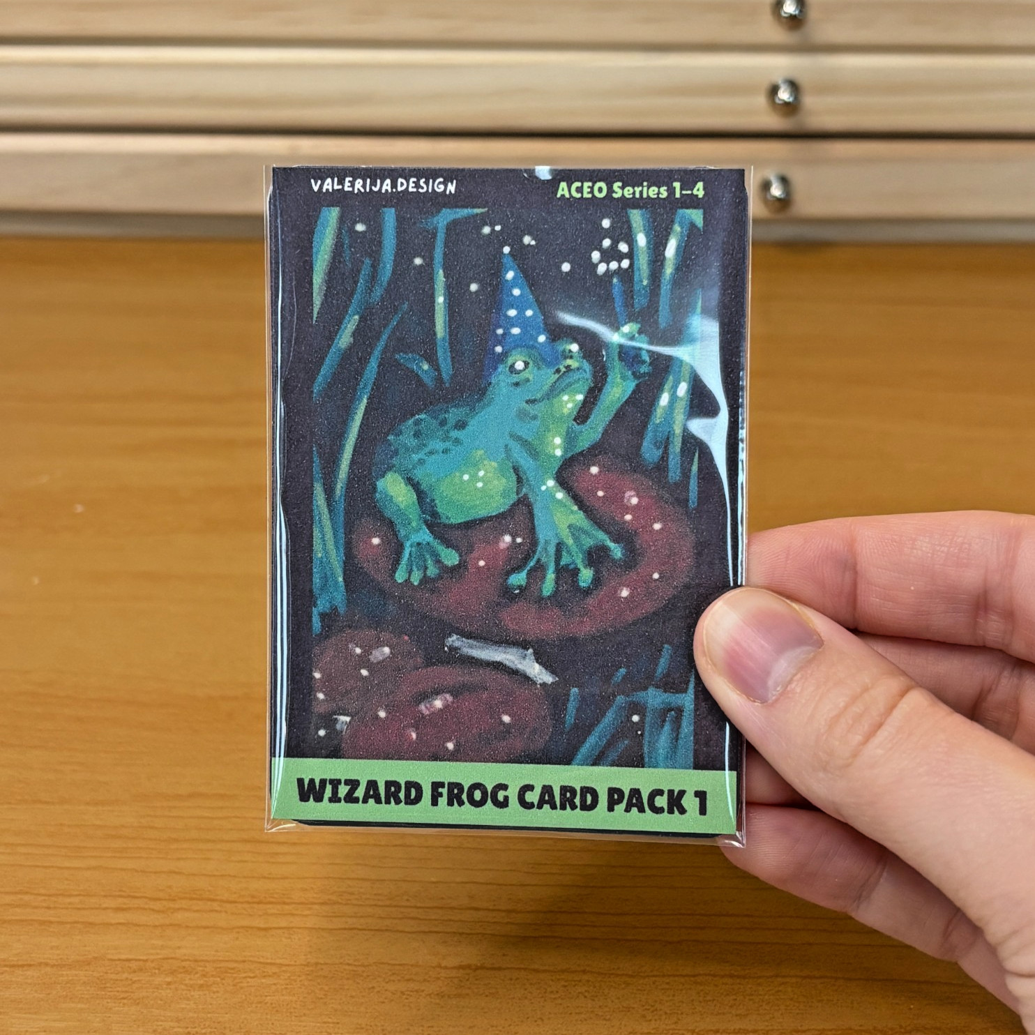 ACEO Prints Pack - Wizard Frogs - 5 Mystery ACEO ATC Prints
