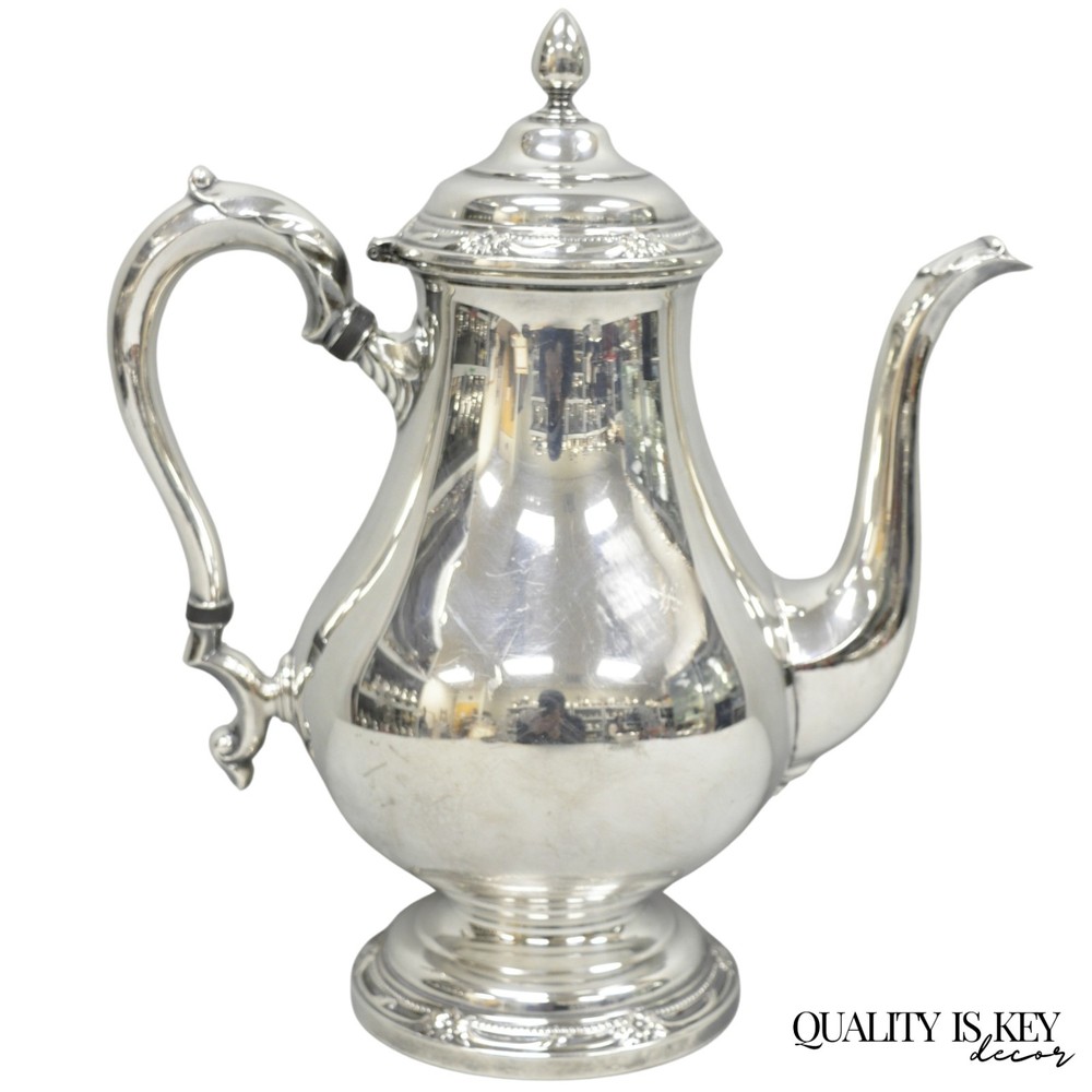 Vintage Rogers Bros. "Remembrance" Silver Plated Victorian Coffee Pot Teapot
