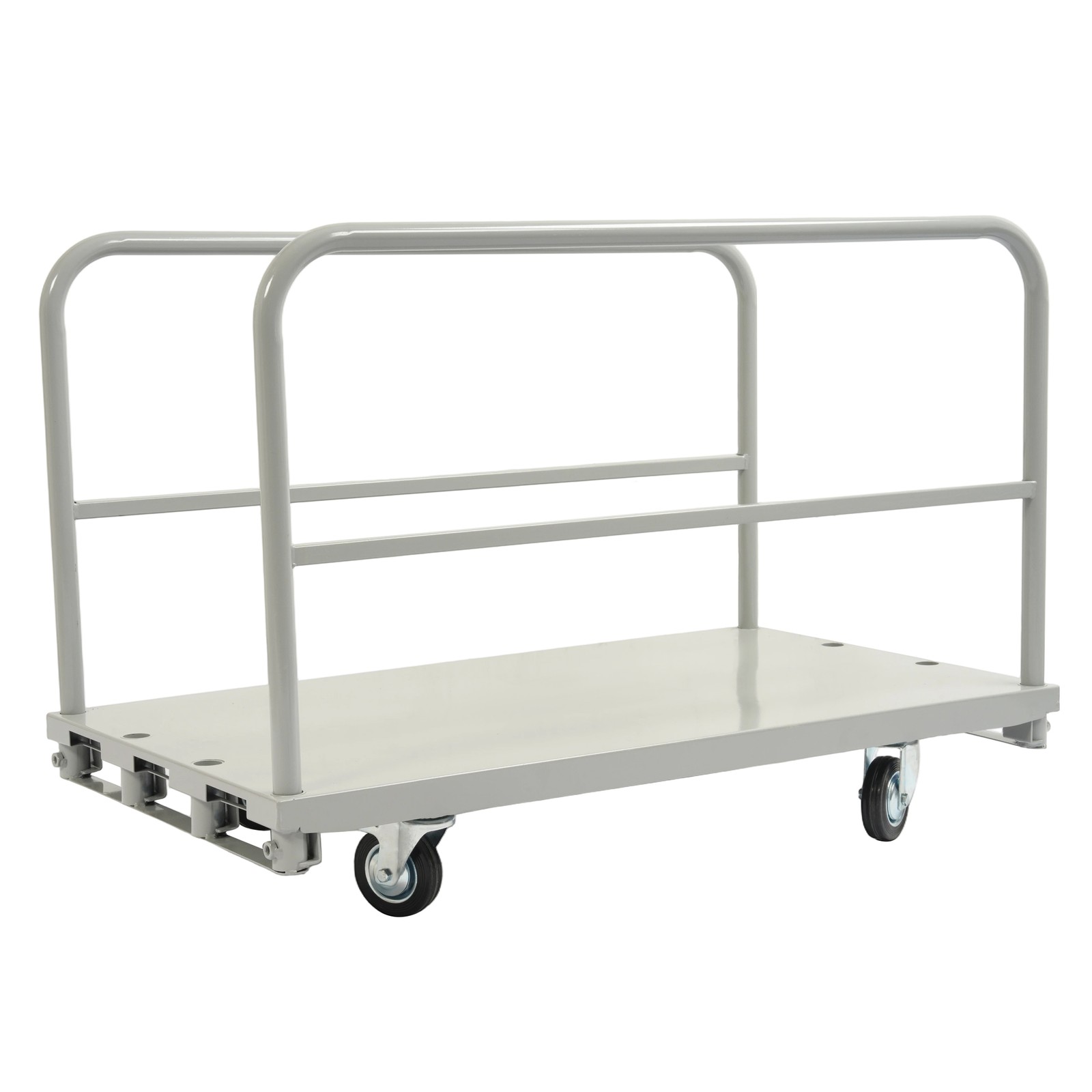 2200 lb 2- in-1 Drywall Sheet Cart, Lumber Platform Truck Dolly Cart W/4 Casters