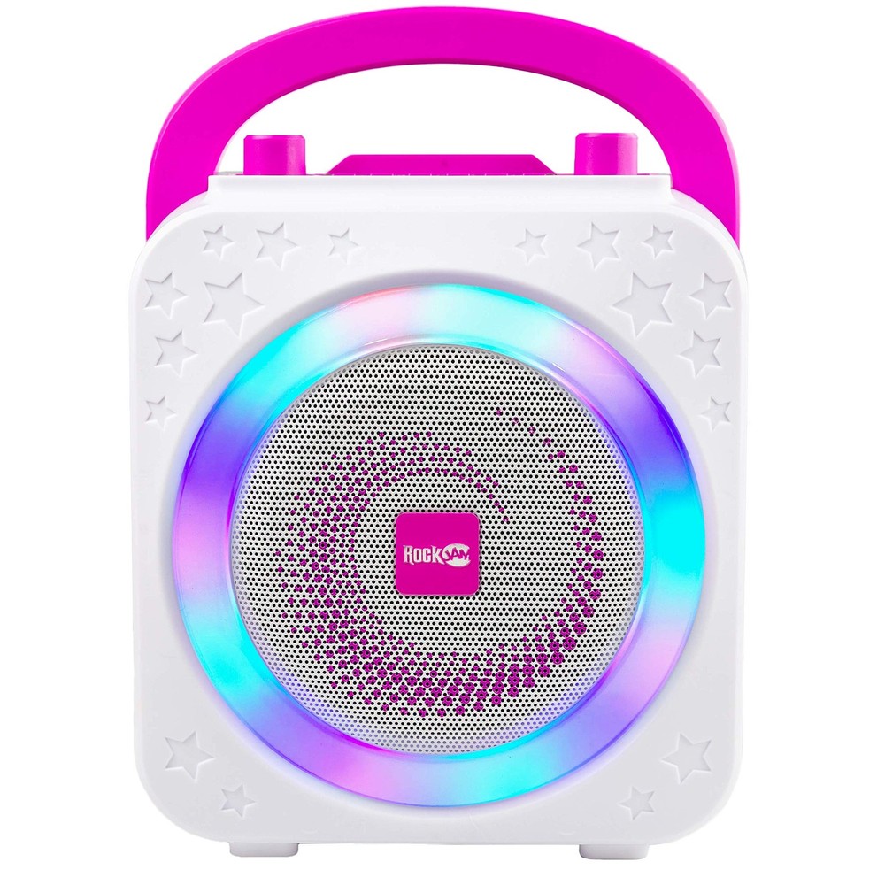 10-Watt Rechargeable Bluetooth Karaoke Machine with Mics, Lightshow & Voice E...