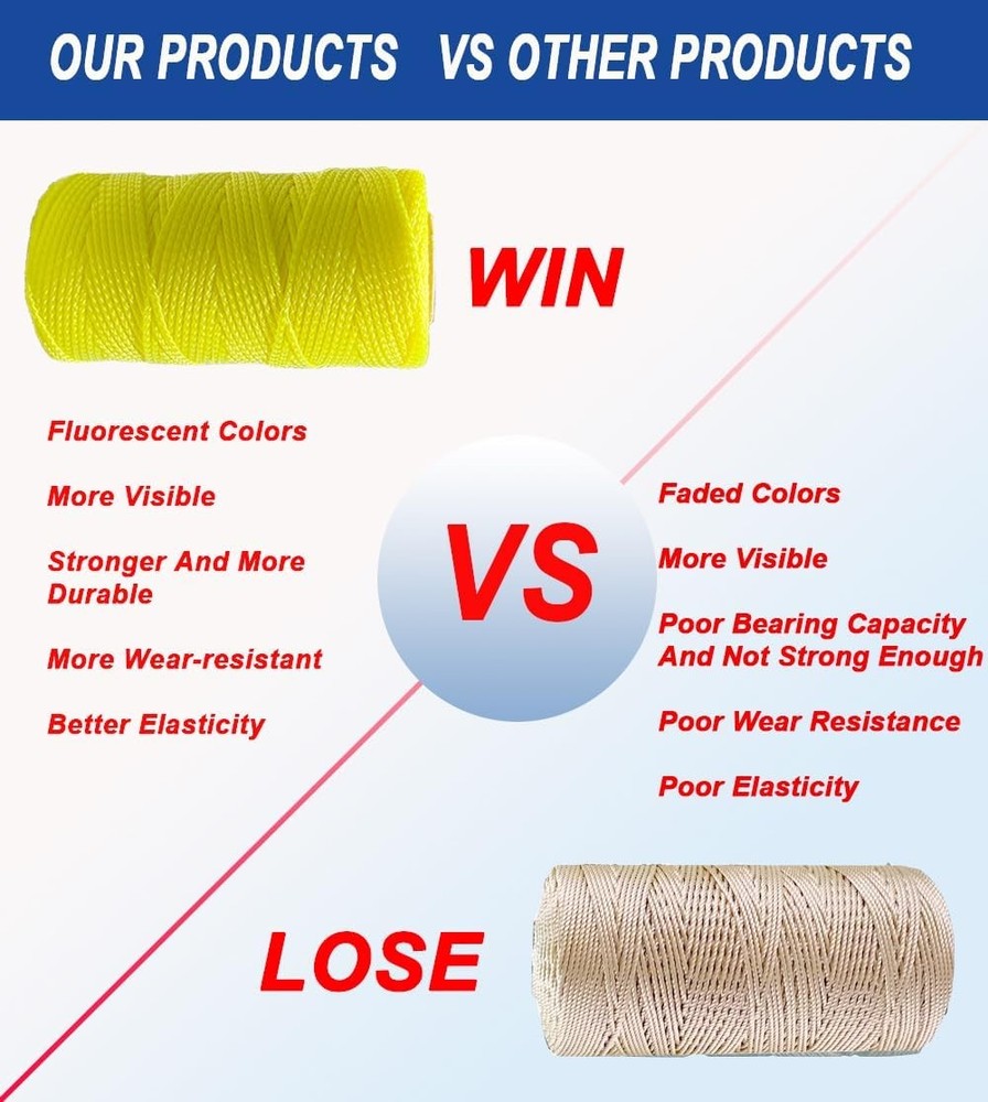 3 Rolls Mason Line String Line #18 Braided Nylon String,Nylon Twine Construct...