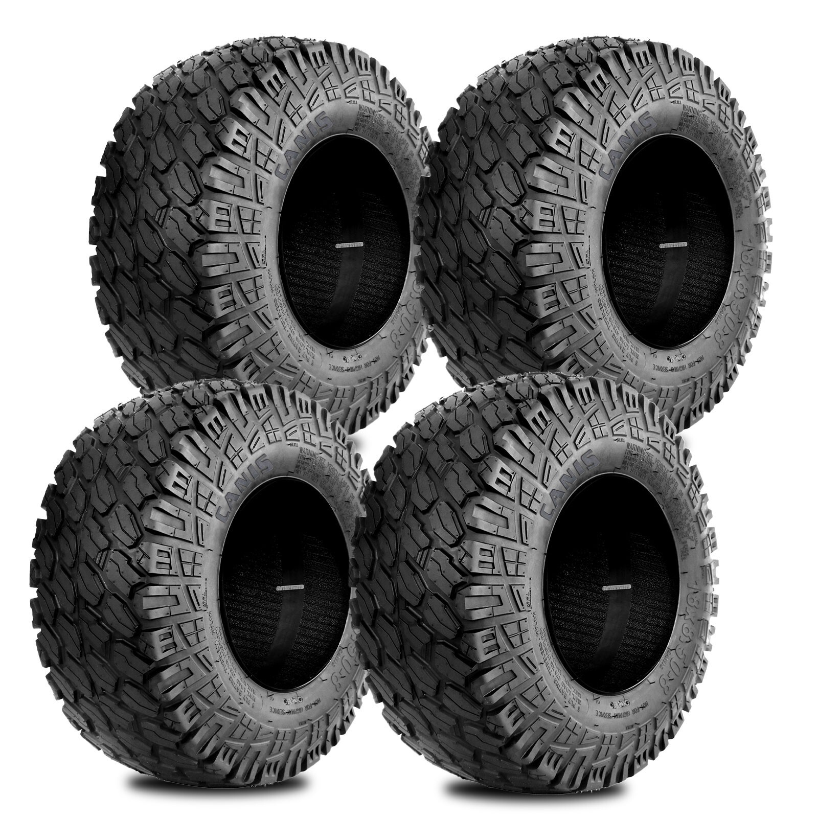 Set Four 205/50-10  Golf Cart Tires 4 ply All Terrain Low Profile Tire Tubeless