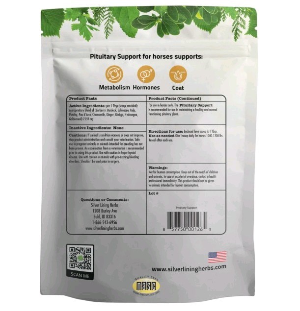 Silver Lining Herbs Pituitary Support For Horses
