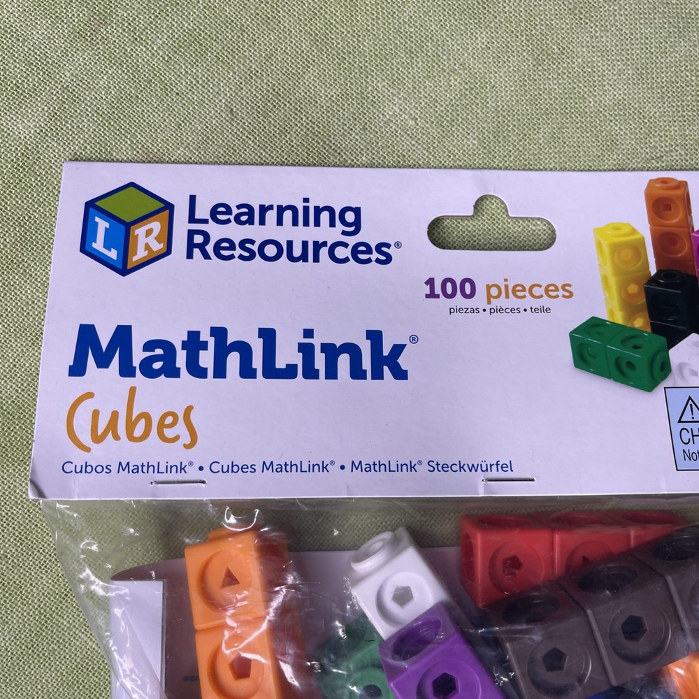 Learning Resources MathLink Cubes 100 Pcs Counting Homeschool Aid