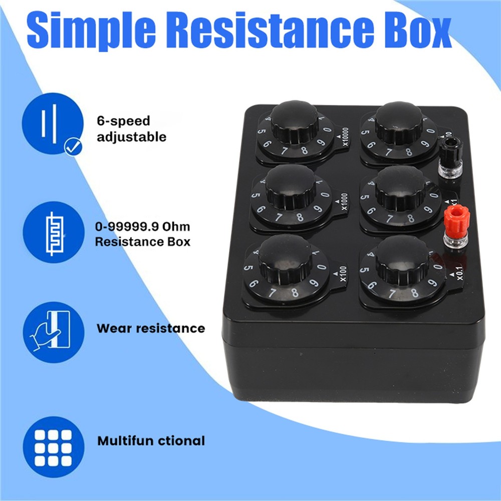 0-99999.9 Ohm Simple Resistor Box Precision Resistor with Variable D5274