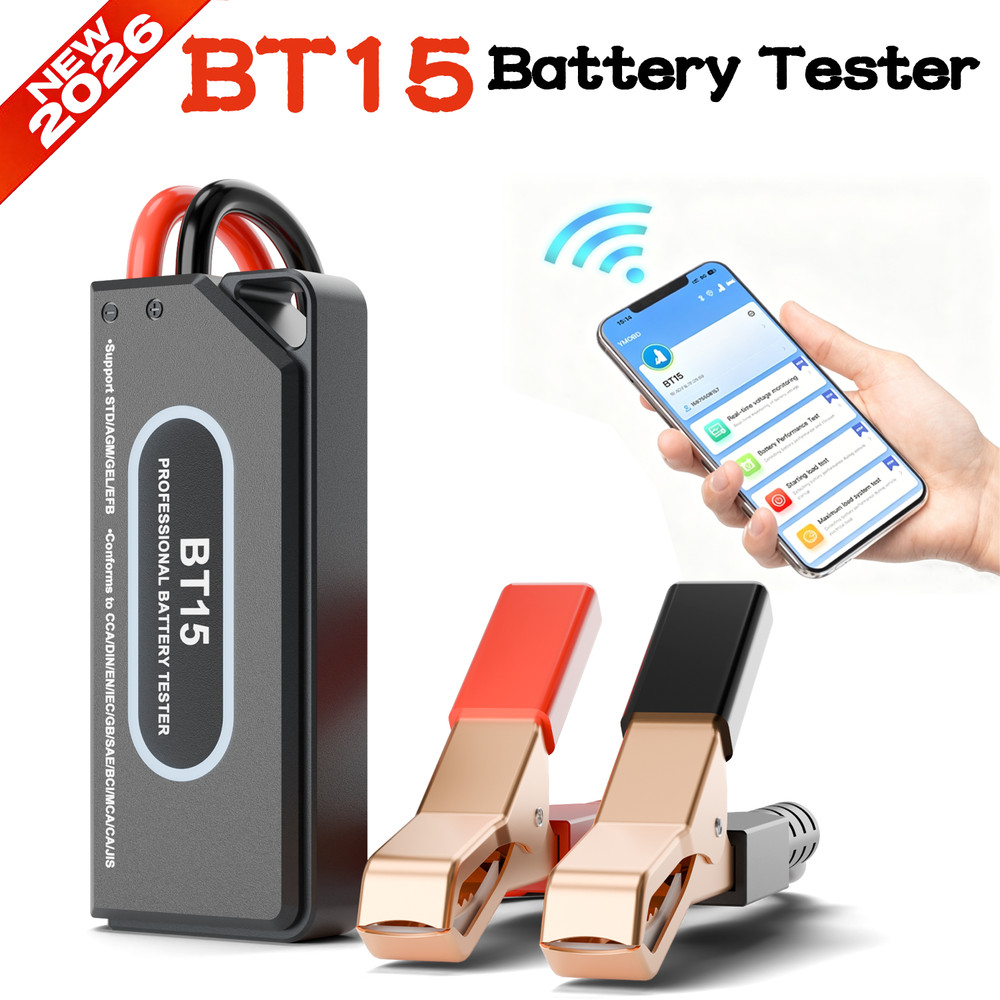 Car Battery Tester 12V Digital Voltmeter LCD Display LED Indicator Compact