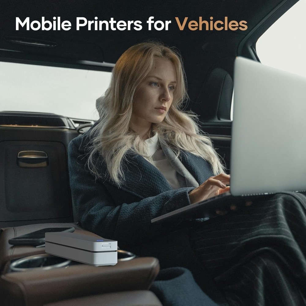 Compact Wireless Thermal Printer - 300 DPI Inkless Printing for Smart Devices