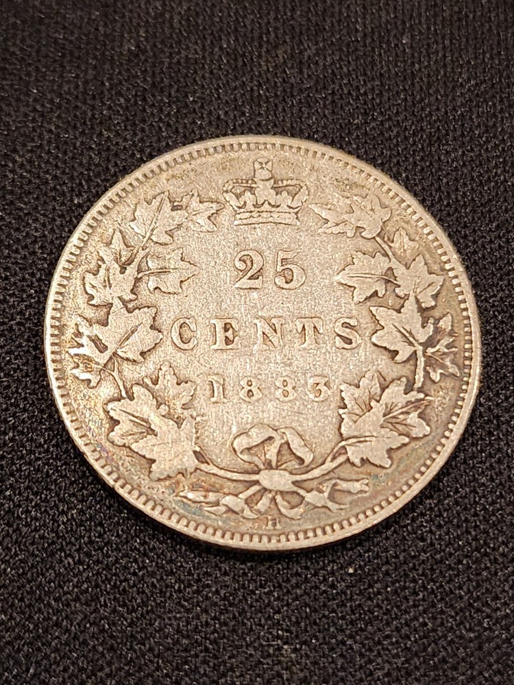 1883H Canada 25 Cents Silver Coin