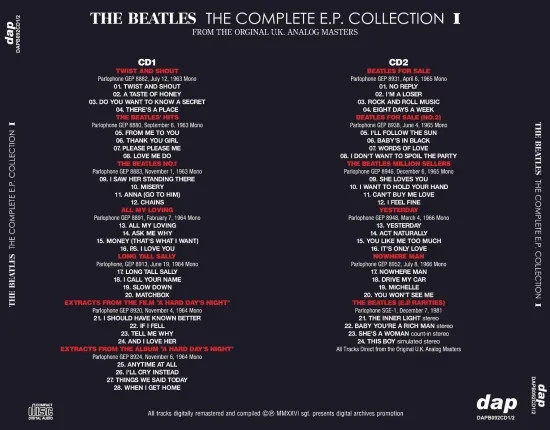 THE BEATLES / THE COMPLETE E.P. COLLECTION I & II (2CD×2 SET)