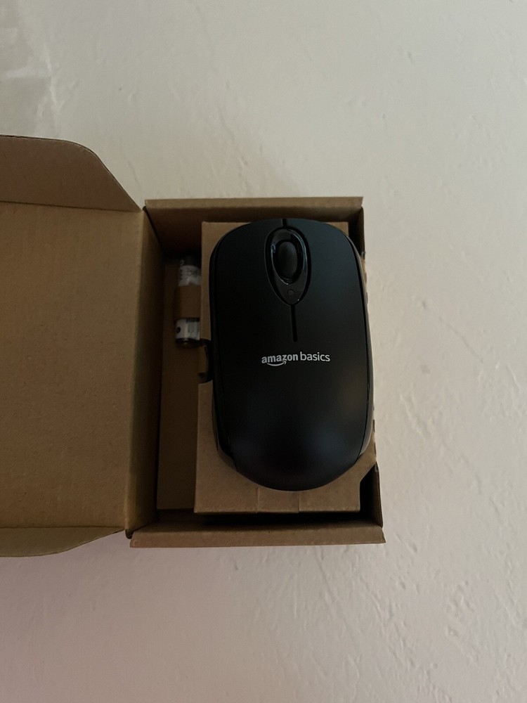 Amazon Basics Wireless Computer Mouse with USB Nano Receiver