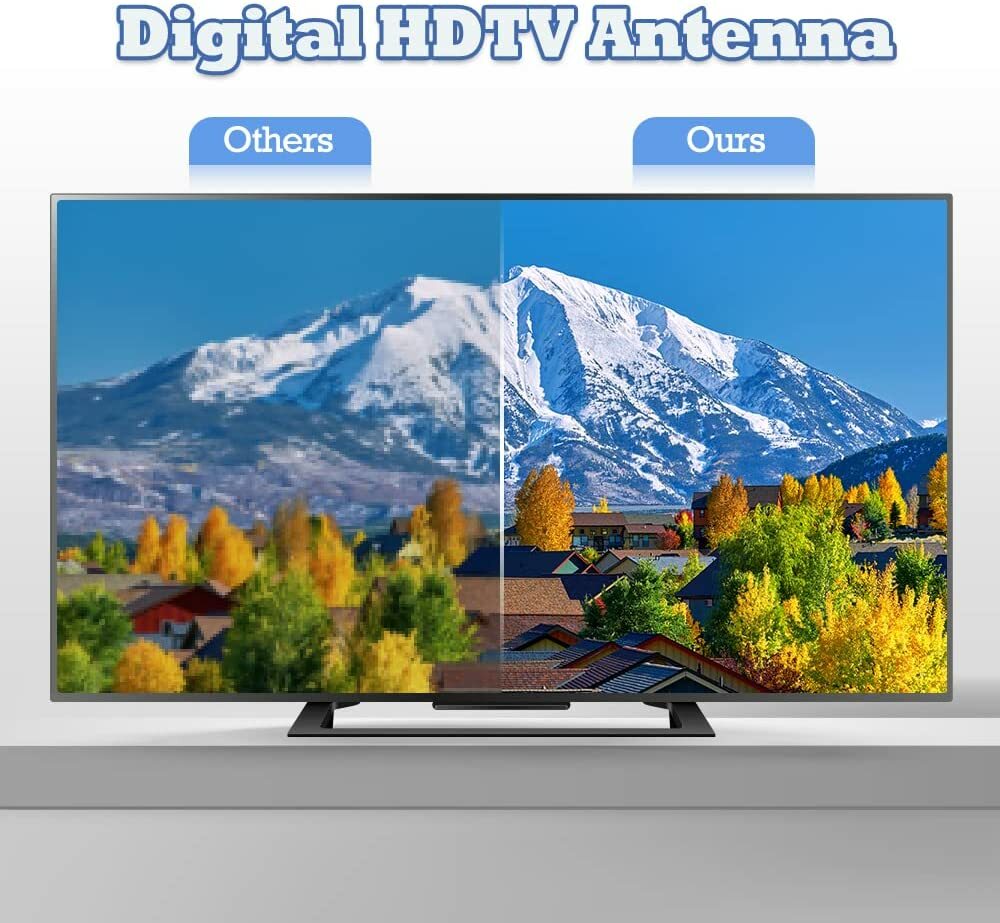 HDTV 1080P Outdoor TV Antenna Amplified Digital 360 Rotor HD TV UHF VHF FM Band