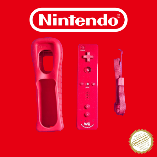 Official Wii Remote RED Nintendo Motion Plus Inside 👾 Wii U OEM Controller