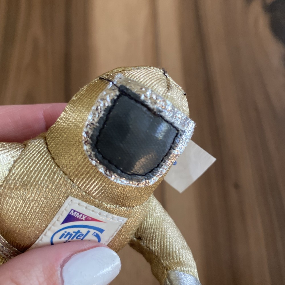 Intel Inside Pentium Spaceman Astronaut Plush Gold Key Ring