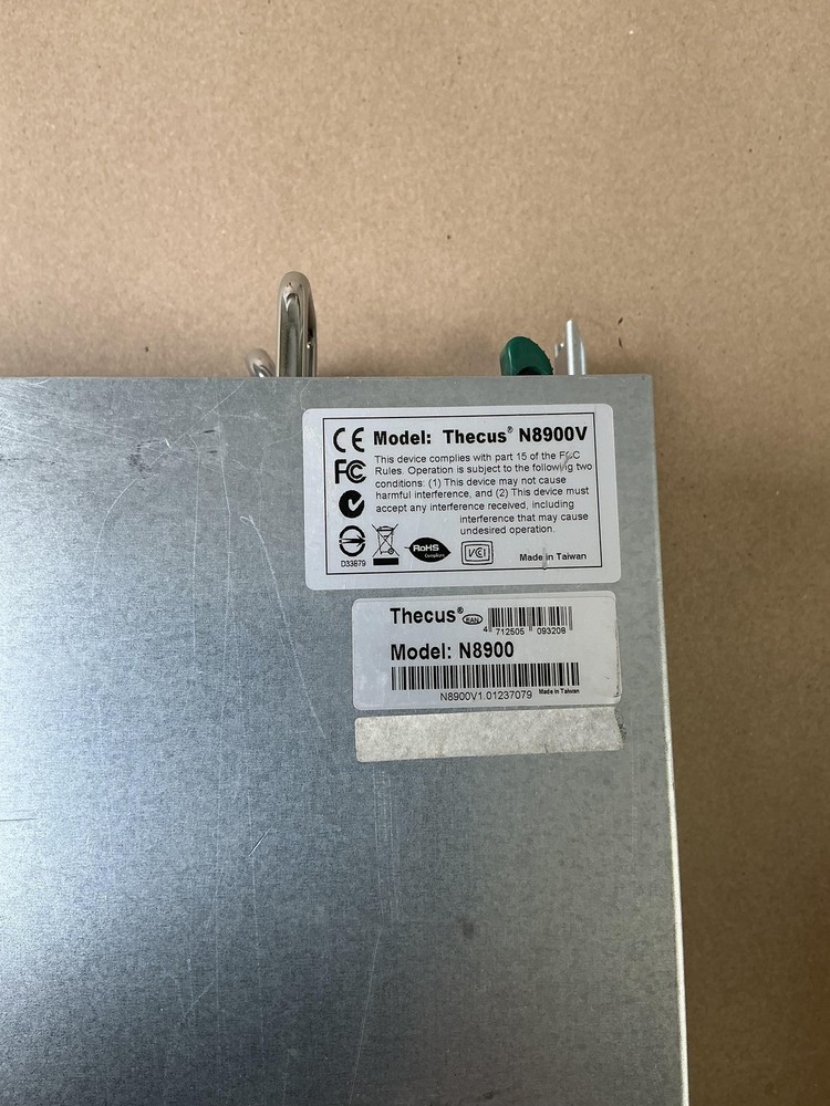 Thecus N8900V Modular SAN Array NAS 2U Rackmount Server Dual PSU Silver