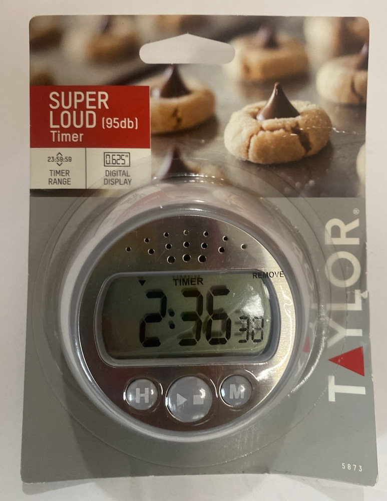NEW Taylor Super Loud 95 db Digital Timer Model 5873 Kitchen Timer