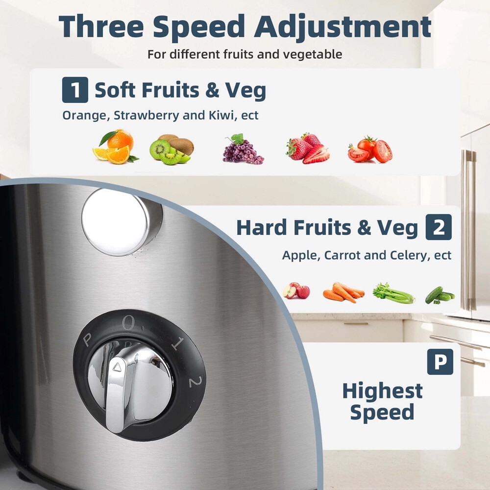 800W Electric Juicer Fruit Vegetable Blender Juice Extractor Citrus Machine New