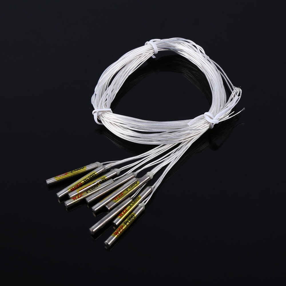 10pcs PT100 Waterproof Sensor Probe For Temperature Controller 4x30mmx50cm Probe