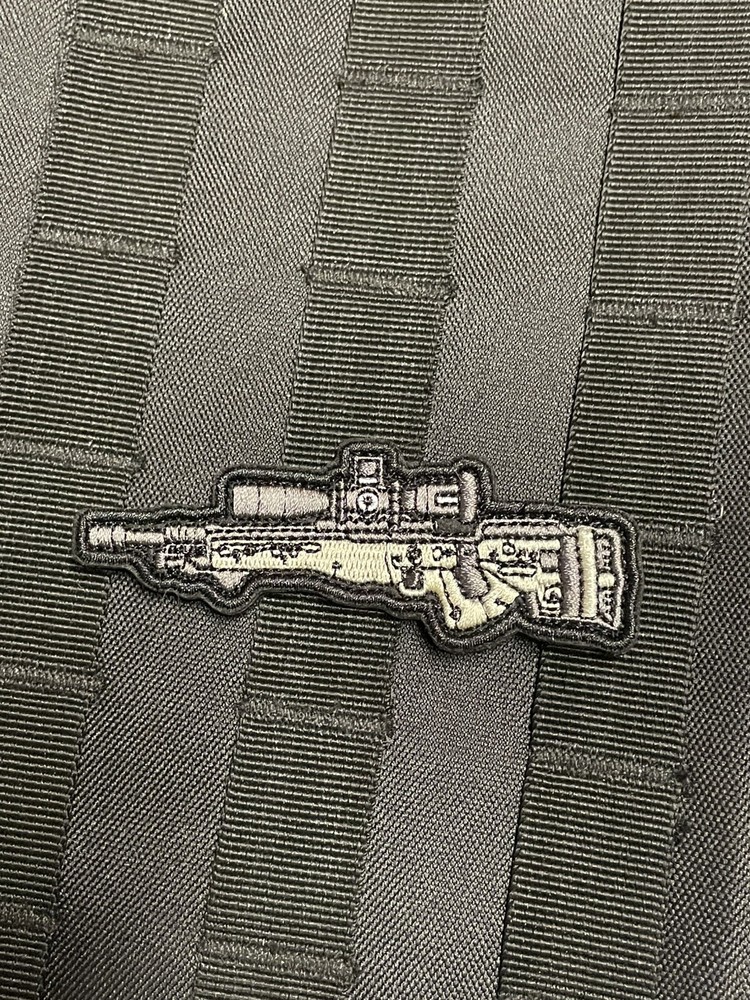 Sniper Rifle L96 LMS Army Weapon Tactical Morale Patch Hook Loop