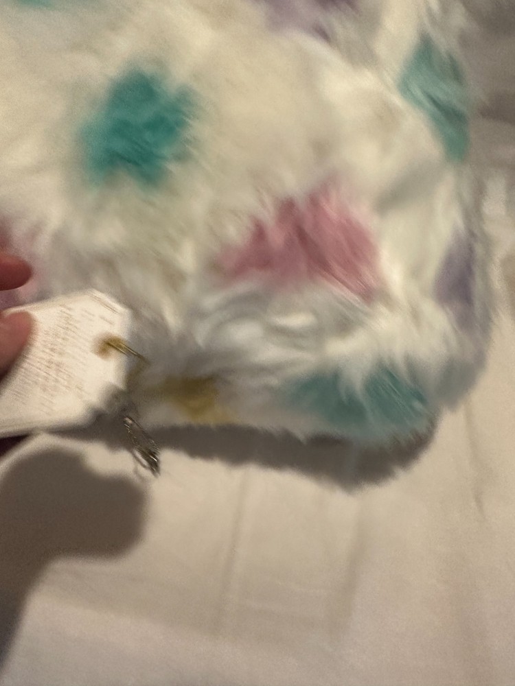 Pottery Barn Teen Lots A Dots Faux Fur Beanbag Slip Cover Large NEW SOLDOUT NLA