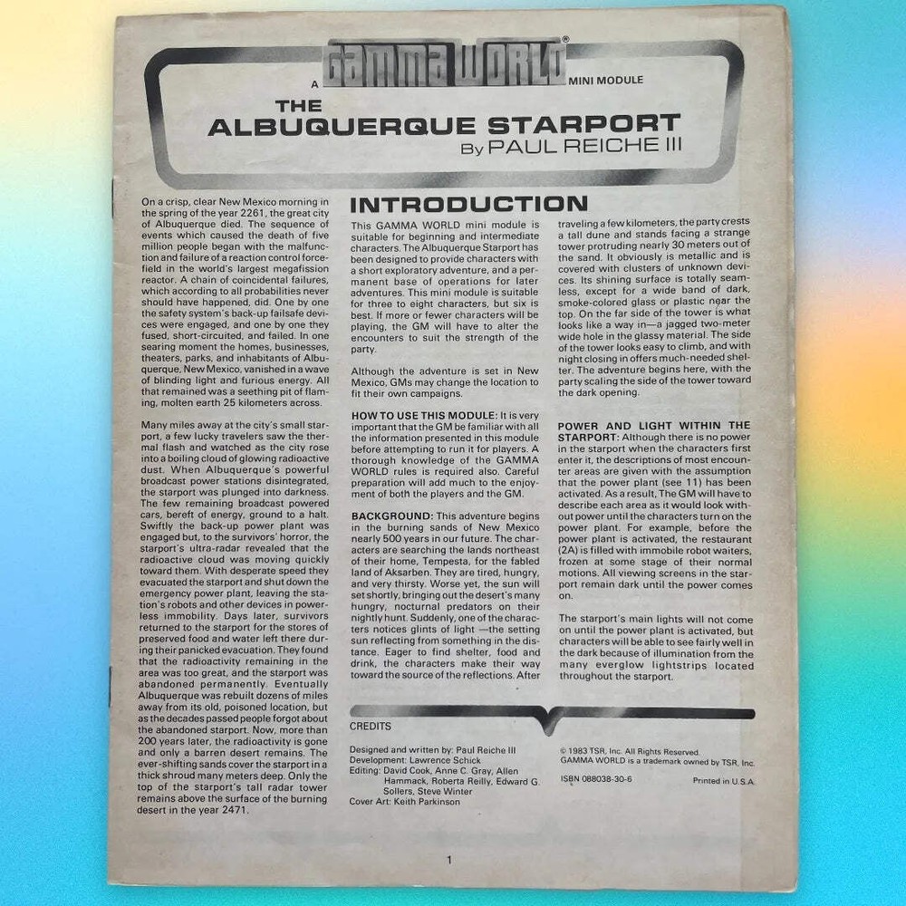 Referee's Screen with Mini Module Gamma World 6502