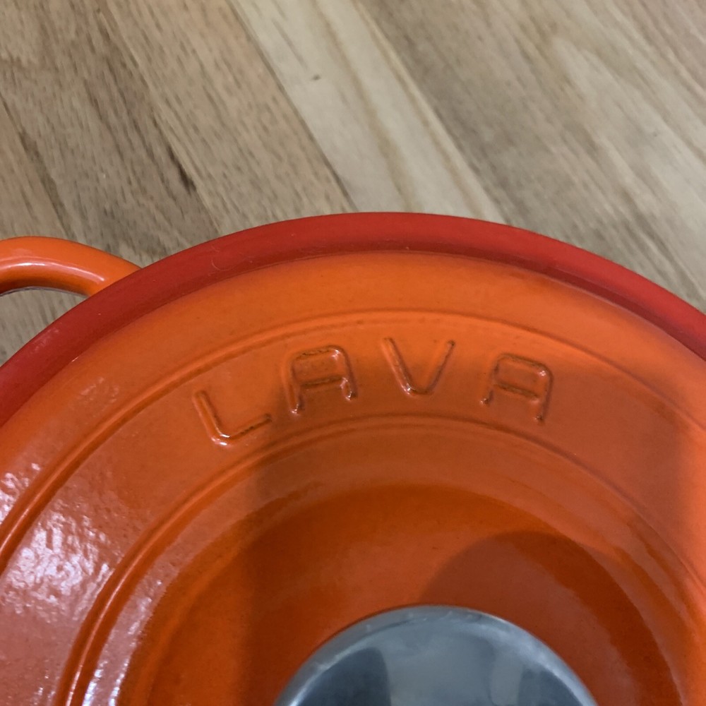 Lava Medium Cast Iron Enameled Round Casserole With Lid