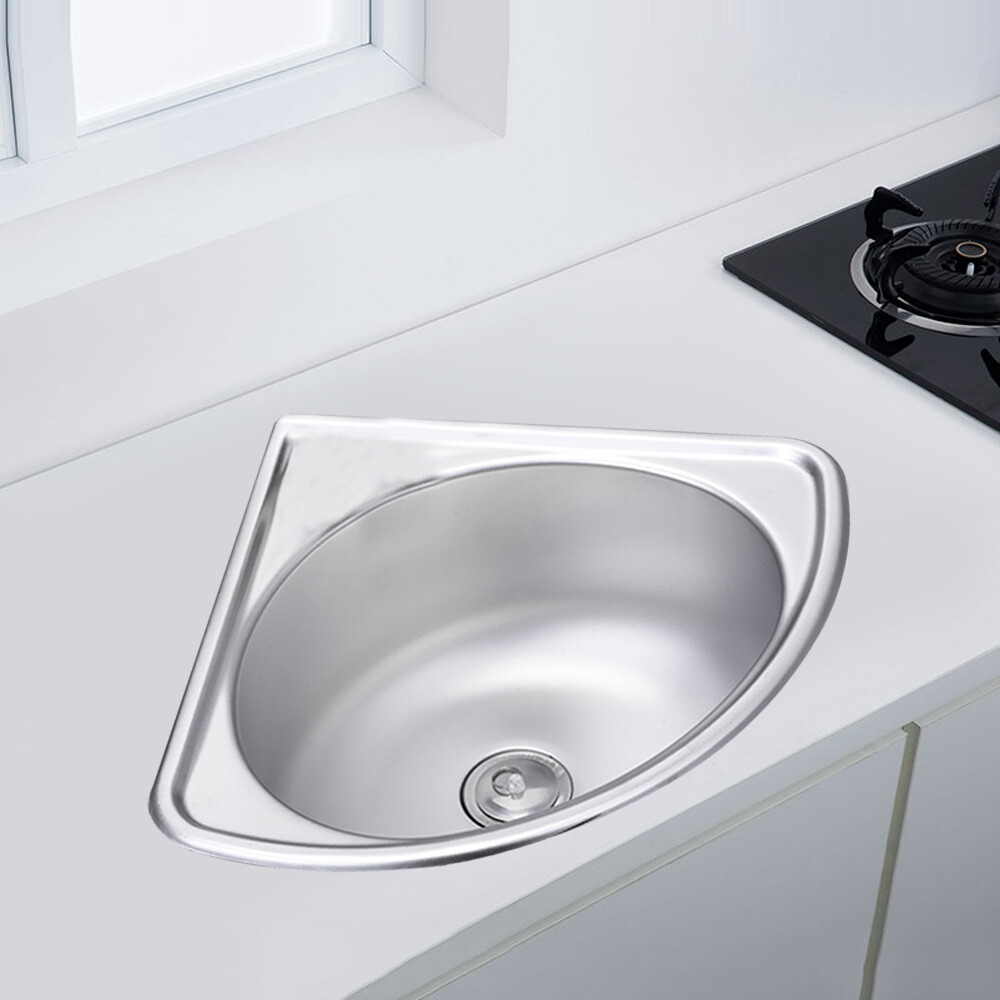 Bathroom Corner Sink Small Wall Mount Basin Sink Triangle Corner Basin Stainless