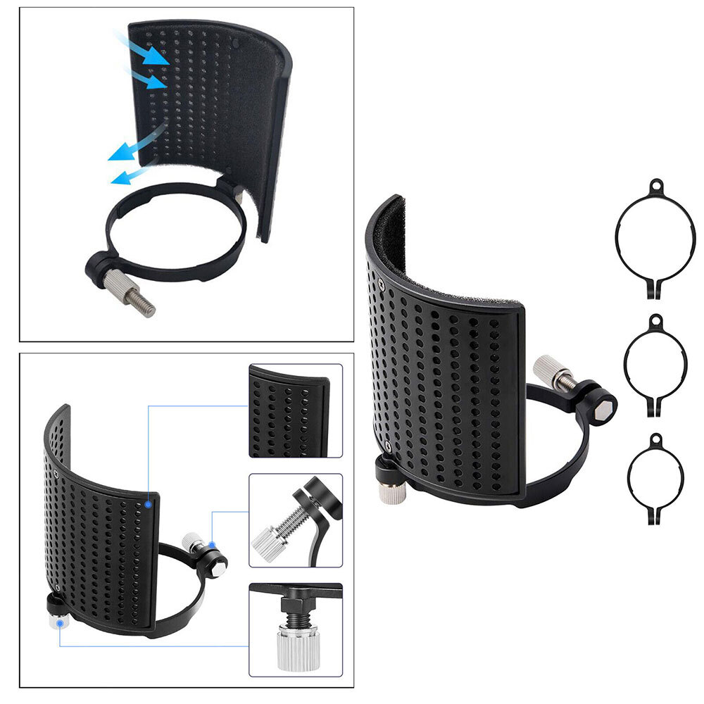 Professional Microphone Isolation Shield, Filter, Mic Sound Absorbing NEW