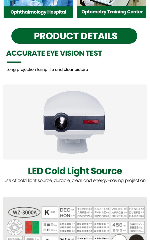 Professional Ophthalmic Equipment Vision LCD Auto Projector
