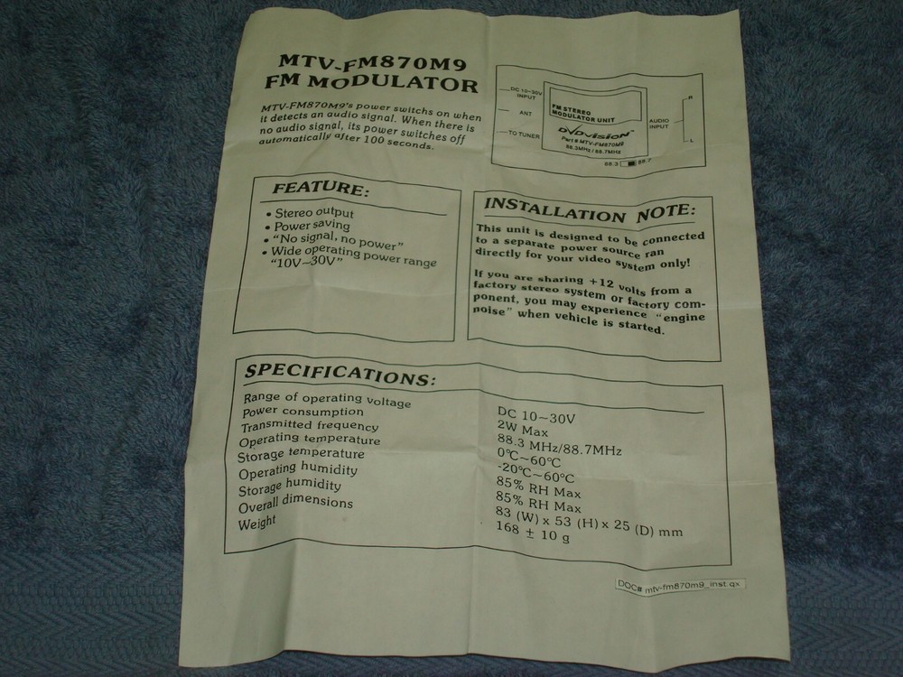 Micro FM Modulator with Noise Filter
