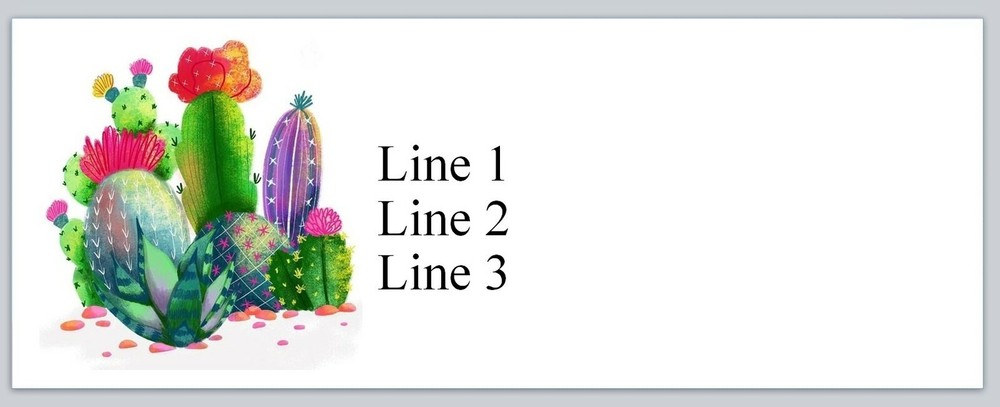 Personalized Address Labels Cactus Flowers (JX 232)