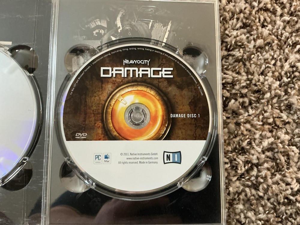 Native Instruments Heavyocity Damage CDs And Serial Code Only