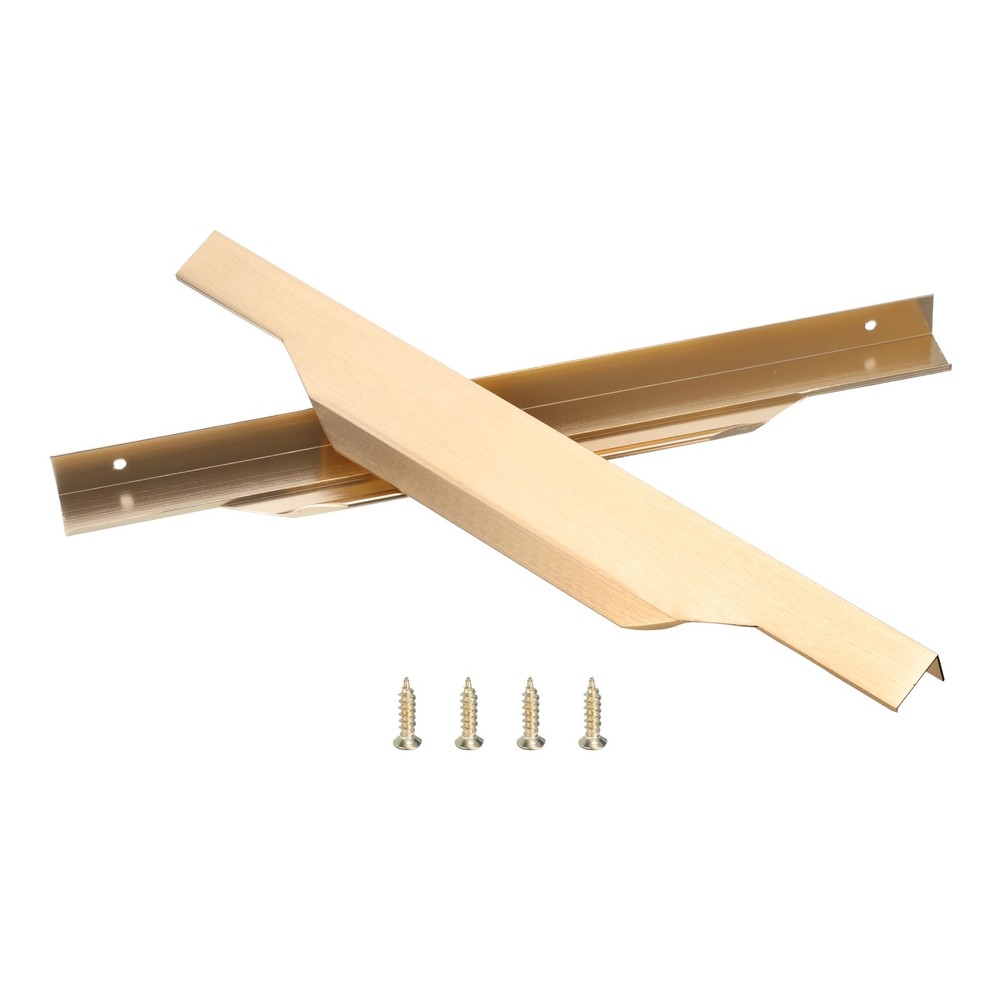 10 Pack Finger Edge Pull Cabinet Pulls Finger Pulls 256mm Hole Diameter Gold