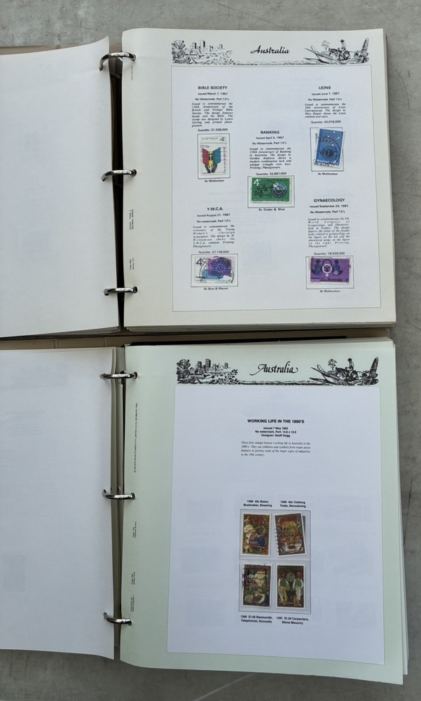 Australia Decimal Stamps 1966–2003 in 2 Seven Seas Hingeless Albums.